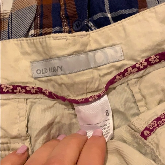 Old Navy light weight corduroy khaki color skirt 8 - Picture 2 of 3